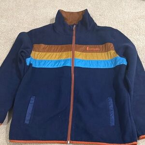 Cotopaxi Mens Blue and Brown Fleece Jacket size M/L